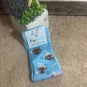 Blue Dog Print Socks